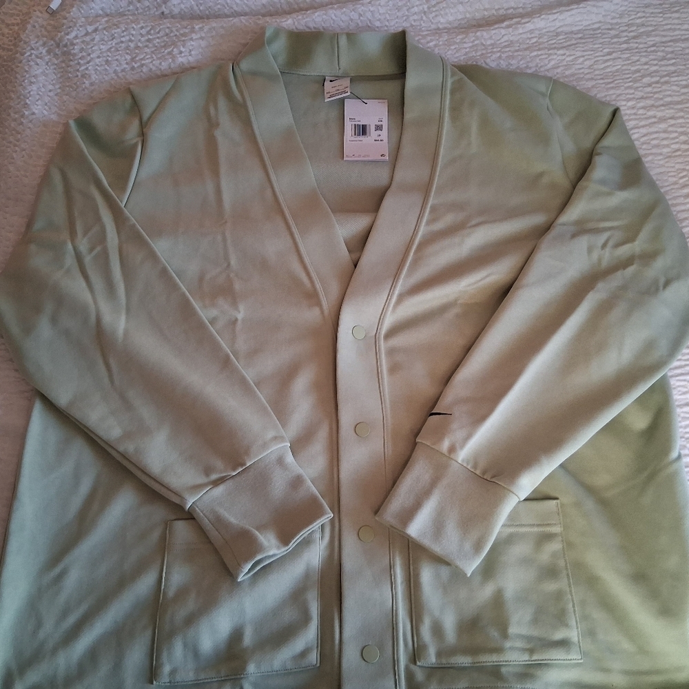 Nike Dri-Fit Standard Issue Golf  Cardigan Green Honeydew Fb5456-343 NWT  XXL
